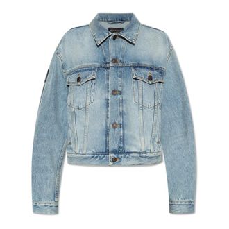 Balenciaga Denim Jackets, female, Blue, Size: XS Denim Jacket