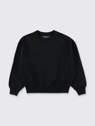 Polo Ralph Lauren Felpa girocollo da bambino con logo Pony ricamato
