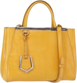 Fendi Pre-owned Handbags, female, Yellow, Size: ONE SIZE Pre-owned Leather Handbag