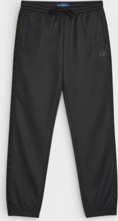 Fred Perry Mens Fred Perry Seasonal Taped Track Pant Black - Size: 35/34/32