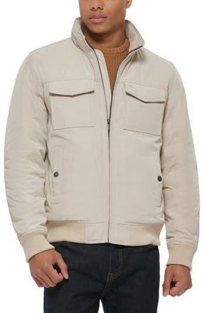 Dockers Quilted Lined Flight Bomber Jacket in Stone at Nordstrom Rack, Size Xx-Large