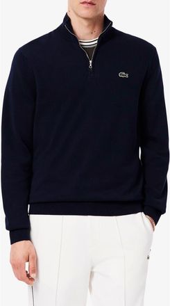 Lacoste Regular Fit Quarter Zip Sweater in Marine at Nordstrom, Size 6
