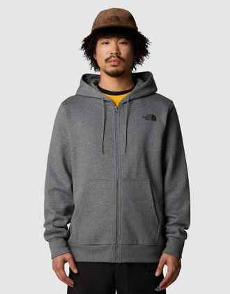 The North Face Simple Dome - Felpa grigia con cappuccio e zip-Grigio