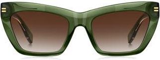 Marc Jacobs 54mm Gradient Rectangular Sunglasses in Green/Brown Sf at Nordstrom Rack