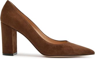 Gianvito Rossi Piper 85 Suede Pumps - Brown