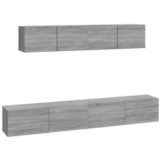 Berkfield Home 4 Piece TV Cabinet Set Grey Sonoma Engineered Wood