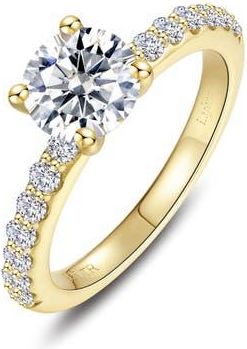 Lafonn Angel Simulated Diamond Engagement Ring in Gold at Nordstrom, Size 6