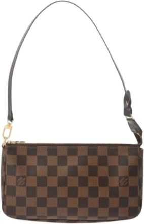 Louis Vuitton Pre-owned Shoulder Bags, female, Brown, Size: ONE SIZE Pre-owned Damier Canvas Pochette