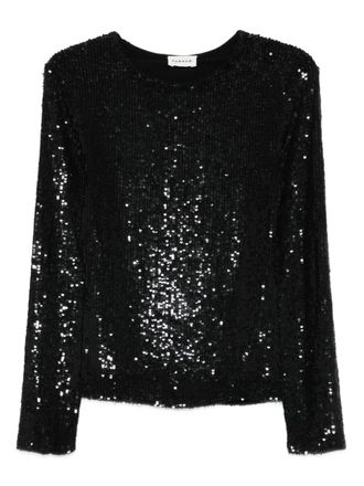P.A.R.O.S.H. Womens Sequined Top