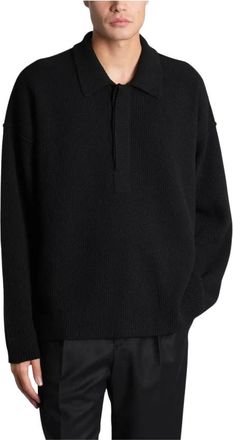 Roberto Collina Polo ML Over in Costa - - Tops - Uomo - Nero - M