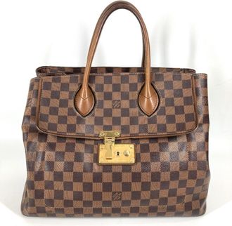 Louis Vuitton Damier Brown Damier Canvas Handbag Tote Bag (Pre-Owned)