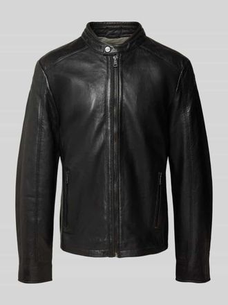 Mauritius Regular Fit Jacke aus Lammnappa Modell Mayco in Black, Gr&ouml;&szlig;e S
