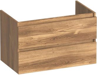 Marcel Breuer Joy wastafelonderkast 80 2 softclose lades - greeploos - 1 sifon uitsparing - Honey