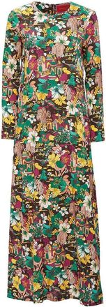 La DoubleJ Swing floral-print dress - women - Elastane/Viscose - M - Brown