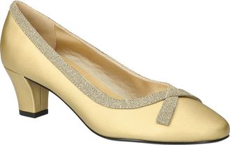 Easy Street Kata Pump in Gold Satin at Nordstrom Rack, Size 6.5