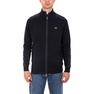 Karl Lagerfeld Truien & Vesten, Heren, Blauw, 2Xl, Katoen, Gebreid Jasje met Rits