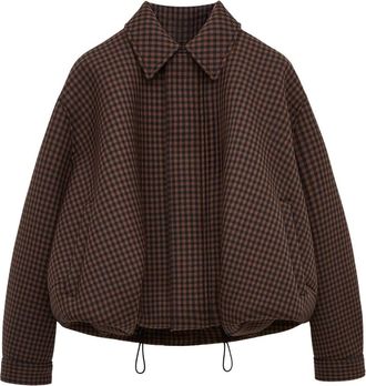 Loewe Giacca in lana con motivo a quadri - - Jackets - Uomo - Marrone - M