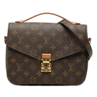 Louis Vuitton Pre-owned Pochette Metis - Dames - Pre-owned - Bruin - Maat: ONE Size Zijde