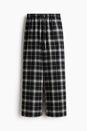 H&M Schlafhose aus Flanell - Schwarz/Kariert