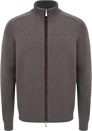 Gran Sasso Cardigan con zip - - Knitwear - Uomo - Marrone - M