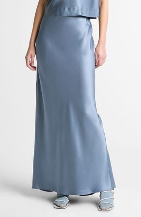 Vince Satin Maxi Skirt in Azul at Nordstrom, Size Xx-Small