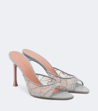 Amina Muaddi Alexa lace mules