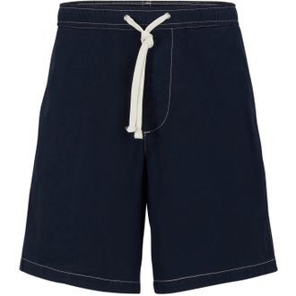 HUGO BOSS Mens Karlos Cotton Casual Shorts (Dark Blue) - Size 42 Regular