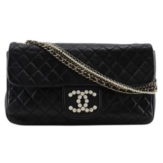 Chanel Pre-owned Matelasse A39011 Schoudertas - Dames - Pre-owned - Zwart - Maat: ONE Size Leer