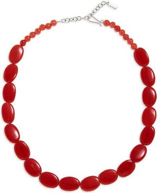 Completedworks Red Agate Necklace in Rhodium Plated at Nordstrom