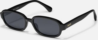 Quay Womens Could Never Rectangle Non-Polarized Sunglasses In Black Smoke