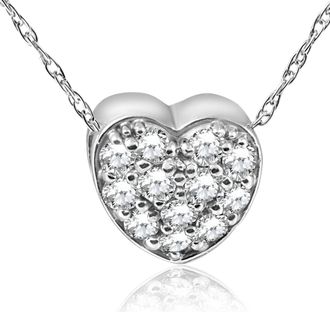 Pompeii3 1/4Ct Diamond Petite Diamond Pendant Necklace in 14k White, Yellow, or Rose Gold