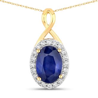 Diana M. Jewels Ceylon Blue Sapphire Oval 8.40x5.90mm ( Height 3.60mm ) - 1Pc + White Diamond F/C Round 1.20mm ( SI1-SI2/ GH Color ) - 20Pcs ( J Back ) ( White Pen Rh