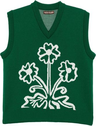 Chateau Orlando Gilet a fiori - Verde