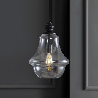 Jonathan Y Designs Adam 12 Adjustable Metal/Glass LED Pendant