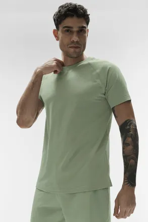 Alo Vapor Crewneck Short Sleeve Top in Dune Grass, Size: Medium