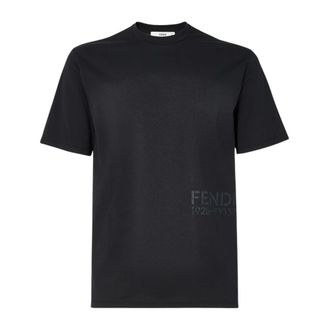 Fendi Heren, Tops, Zwart, Maat: S Katoen