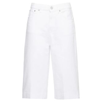 Dondup Cotton Bermuda - Dames - Denim shorts - Wit - W27 - Katoen - Korte Broeken