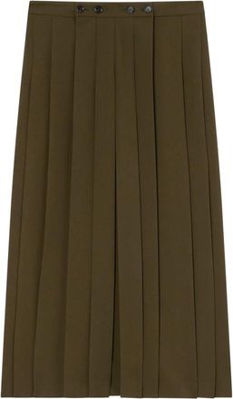 Pinko Geplooide Maxi Rok - Dames - Midirokken - Groen - M - Rokken