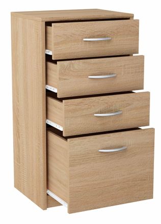 OEM C&oacute;moda Mueble 45cm 4s Roble Sonoma Estante 4 Cajones