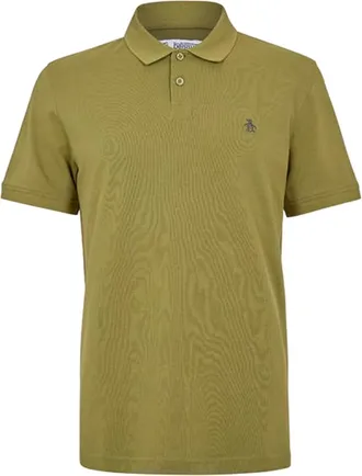 Original Penguin Heren Geborduurd Logo Poloshirt (Stoffige Olijf)