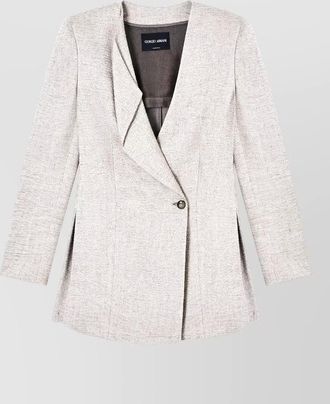 Giorgio Armani textured jacket long sleeves notched lapel
