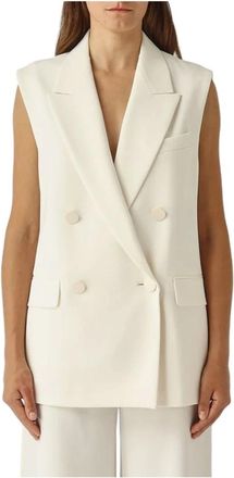 Max Mara Jassen, Dames, Wit, 2Xs, Wol, Pomez Jacket