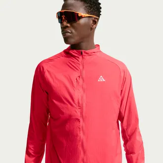 Nike Mens Nike ACG Aireez UV Protection Jacket in Red | IF2104-696