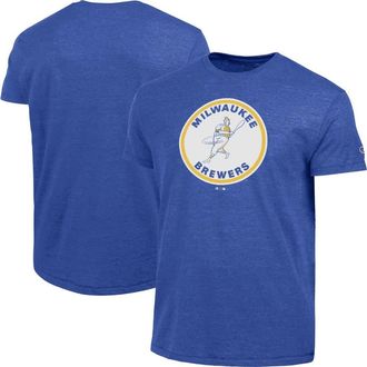 Champion Mens Champion Royal Milwaukee Brewers Cooperstown Logo Tri-Blend T-Shirt at Nordstrom, Size Xx-Large