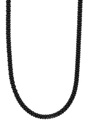 Lagos Matte Black Caviar Ceramic Beaded Necklace at Nordstrom, Size 24