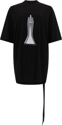 Rick Owens Jumbo Ss Silver Graphic T-Shirt