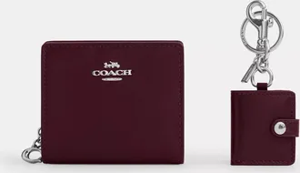 Coach Boxed Snap Wallet And Picture Frame Bag Charm