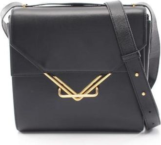Bottega Veneta Pre-owned The Clip Leather Shoulder Bag - Dames - Vintage Schoudertas - Zwart - ONE Size - Leer - Vintage