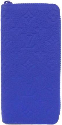 Louis Vuitton Blue Leather Long Wallet (Bi-Fold) (Pre-Owned)
