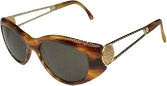 Fendi Pre-owned Accessories, female, Yellow, Size: ONE SIZE Pre-owned Metal Sunglasses
